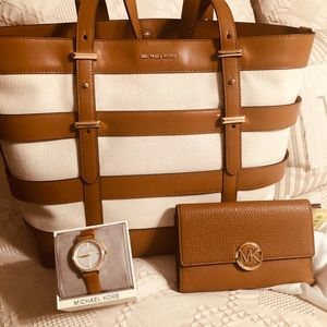 Michael Kors tote, wallet & watch all NWT